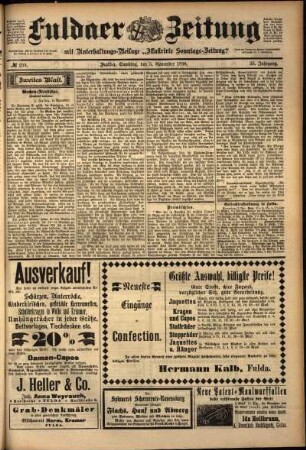 Zweite Ausgabe vom Samstag, den 05. November 1898.