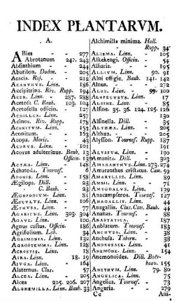 Index Plantarum