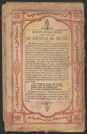 Explicación para hallar las respuestas del oráculo.