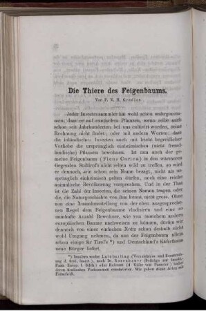 Die Thiere des Feigenbaums.