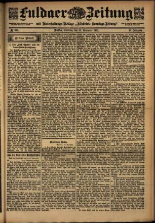 Erste Ausgabe vom Samstag, den 23. November 1901.