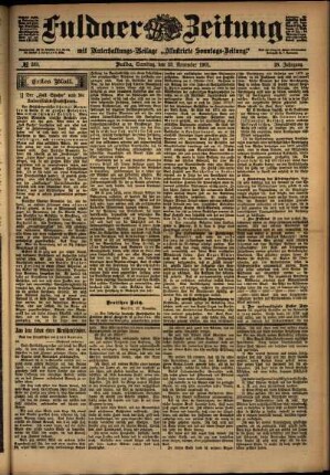 Erste Ausgabe vom Samstag, den 23. November 1901.
