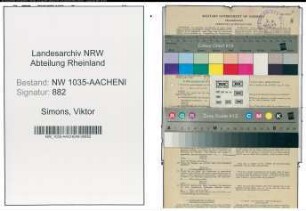 Entnazifizierung Viktor Simons , geb. 09.08.1902 (Steiger)