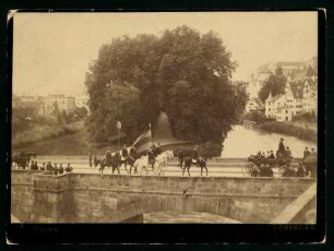 PA 7014, Ausfahrt einer Studentenverbindung auf der alten Neckarbrücke. Foto Sinner.