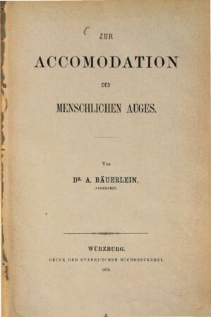 Zur Accomodation des menschlichen Auges