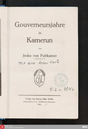 Gouverneursjahre im Kamerun