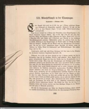 XIII. Abwehrkämpfe in der Champagne