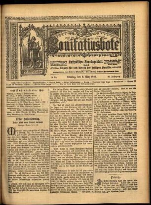 Erste Ausgabe vom Sonntag, den 08. März 1908.