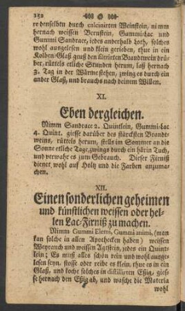 XI. Eben dergleichen