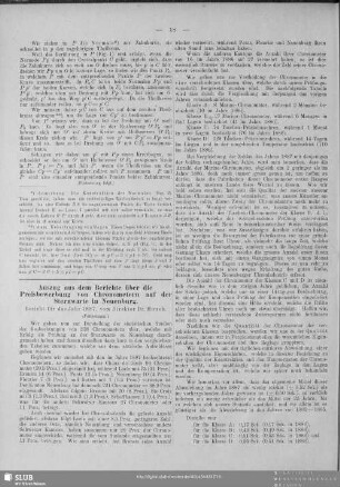 Auszug aus dem Berichte über die Preisbewerbung von Chronometern auf der Sternwarte in Neuenburg (Fortsetzung) : Bericht für das Jahr 1887, vom Direktor Dr. Hirsch