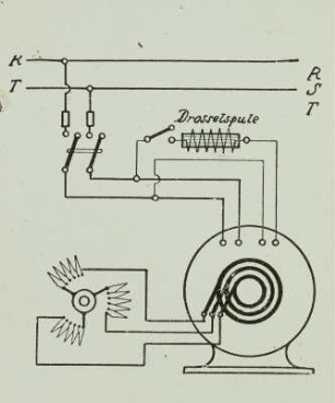 Technik : Schaltung des Einphasenmotors