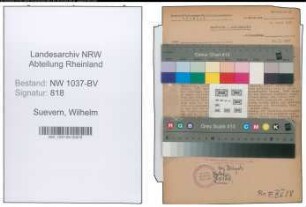 Entnazifizierung Wilhelm Suevern , geb. 22.10.1892 (Rektor)