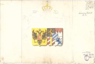 Ziebland, Georg Friedrich; Studienblätter - Wappenentwurf (Ansicht)
