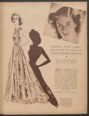 Josefina Vivot Cabral presenta modelos de la colección de Josefina Bemberg Bengolea