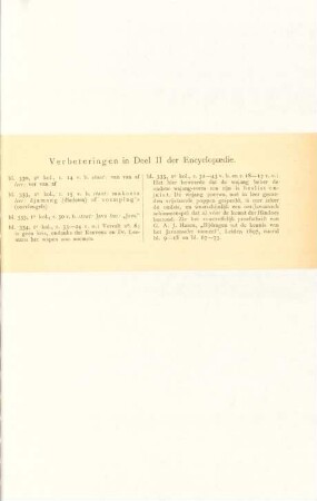 Verbeteringen in Deel II der Encyclopaedie