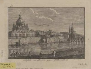 Ansicht von Dresden, Kupferstich, vor 1777 : Ansicht von Dresden gegen Mitternacht / C. G. Nestler sculps. - [Dresden] , [1777]. - 1 Kunstbl. : Kupferstich ; 23 x 15 cm