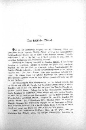 VII. Das städtische Obdach