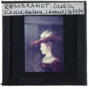 Rembrandt, Portrait der Saskia van Uylenburgh mit roter Mütze