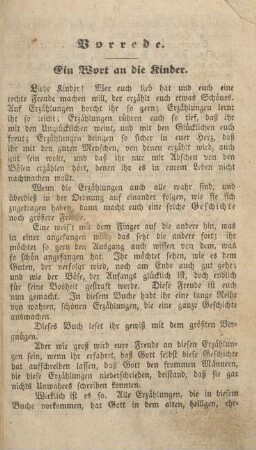 Vorrede. Ein Wort an die Kinder.