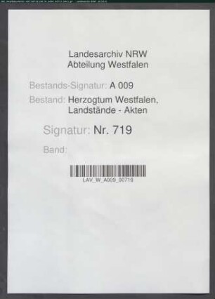 Landtagsproposition (Original und Abschrift)