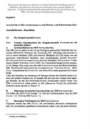 Ausgewählte Metaphernmodelle Der Wende- und Perestrojka-Zeit