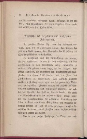 Gegensätze des vierzehnten und funfzehnten Jahrhunderts.