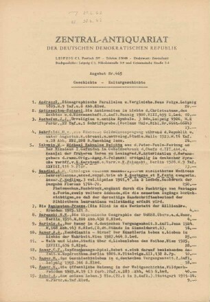 Nr. 465: Geschichte - Kulturgeschichte