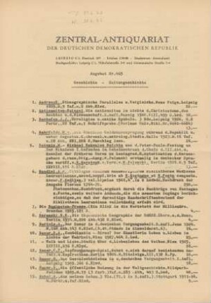Nr. 465: Geschichte - Kulturgeschichte