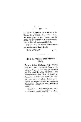 Ueber die Parabel vom verlornen Sohn