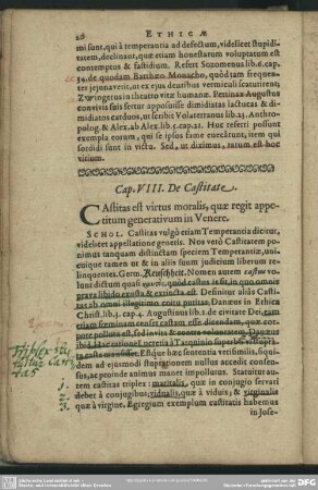 Cap. VIII. De Castitate