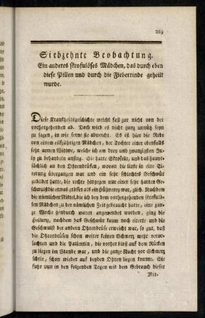 269-279, Siebzehnte - Ein und zwanzigste Beobachtung.