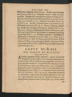 Caput XV. & XVI. Ubi Iterum De Divinis Nominibus.