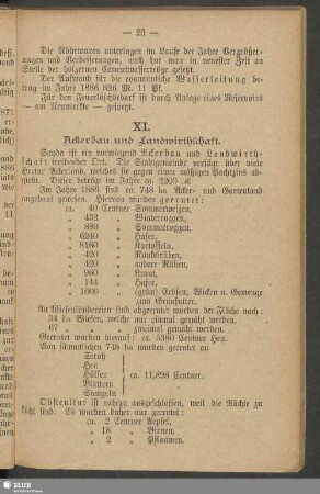 XI. Ackerbau und Landwirthschaft. XII. Hagelversicherung. XIII. Viehzucht, Thierpolizeit, Abdeckerei und Viehversicherung. XIV. Jagd und Fischerei. XV. Gartenbau, Gemüse-, Obst-, Weinbau u. Blumenzucht. XVI. Anpflanzungen, Baumzucht u. Forstwirthschaft
