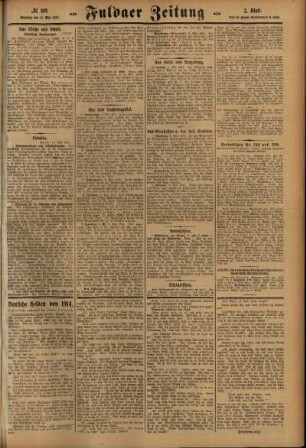 Zweite Ausgabe vom Dienstag, den 11. Mai 1915.