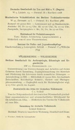 Völkerkunde - Volkskunde