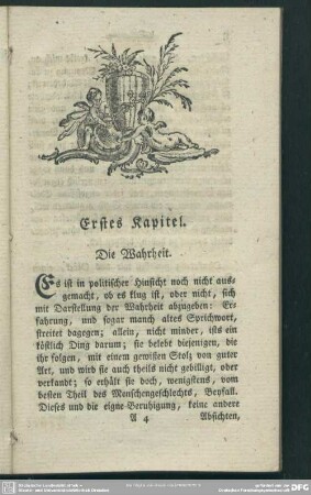 Erstes Kapitel. Die Wahrheit