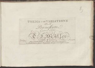 THEMA CON VARIATIONE Pour le Pianoforte