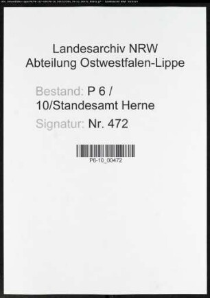 Namensverzeichnis Herne, Todesfälle
