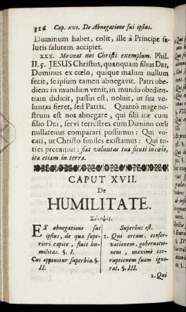 Caput XVII. De Humilitate