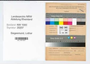 Entnazifizierung Lothar Siegesmund, geb. 24.06.1904 (Rechtsanwalt)