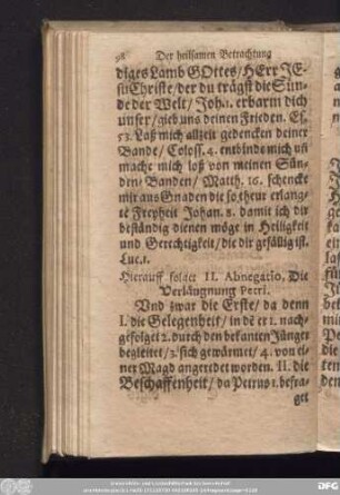 Hierauff folget II. Abnegatio, Die Verläugnung Petri.