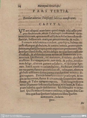 Facilior alterius Telescopii fabrica monstratur. CAPUT I.