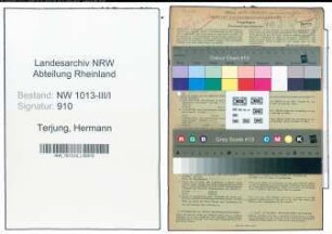 Entnazifizierung Hermann Terjung , geb. 15.04.1894 (Maschinnenschlosser)