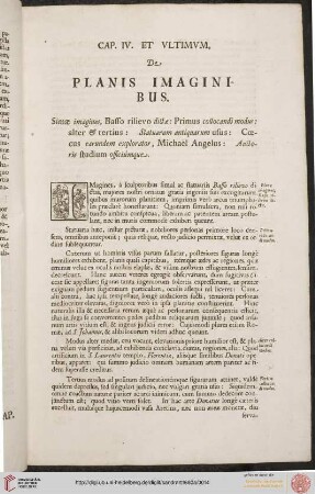 IV. De planis imaginibus