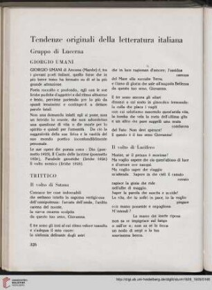 Tendenze originali della letteratura italiana : Gruppo di Lucerna