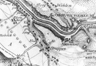 Struppen-Kleinstruppen. Situationskarten von den Kriegsschauplätzen des 7jährigen Krieges, Bl. 4 Dresden-Schandau, 1805 (Sign.: VIII 57)