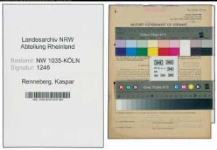 Entnazifizierung Kaspar Renneberg , geb. 31.05.1899 (Monteur)