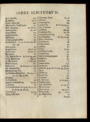 Index Scriptorum.