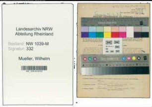 Entnazifizierung Wilhelm Mueller , geb. 28.03.1907 (Angestellter)