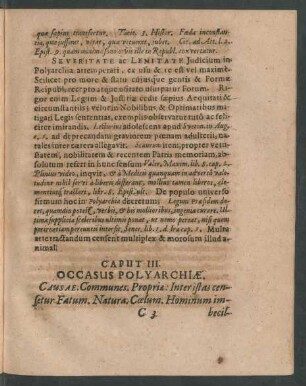 Caput III. Occasus Polyarchiae.